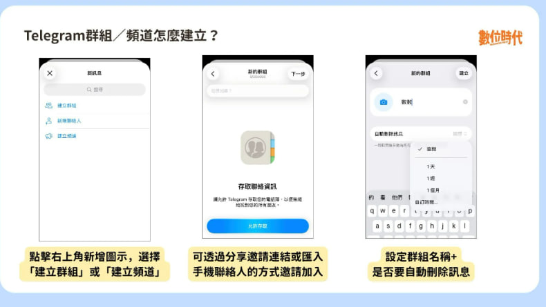 Telegram 群组 / 频道怎么建立?
